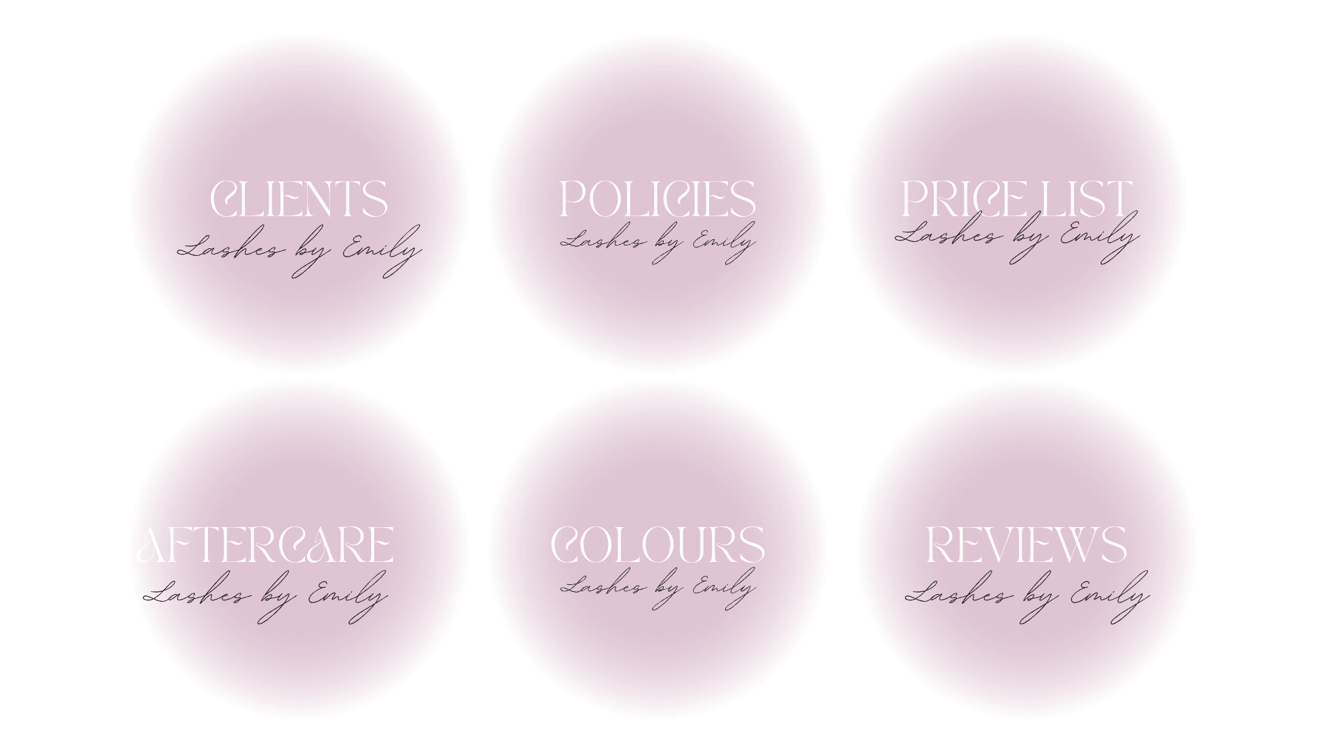 Content graphic — Lashes by Emily