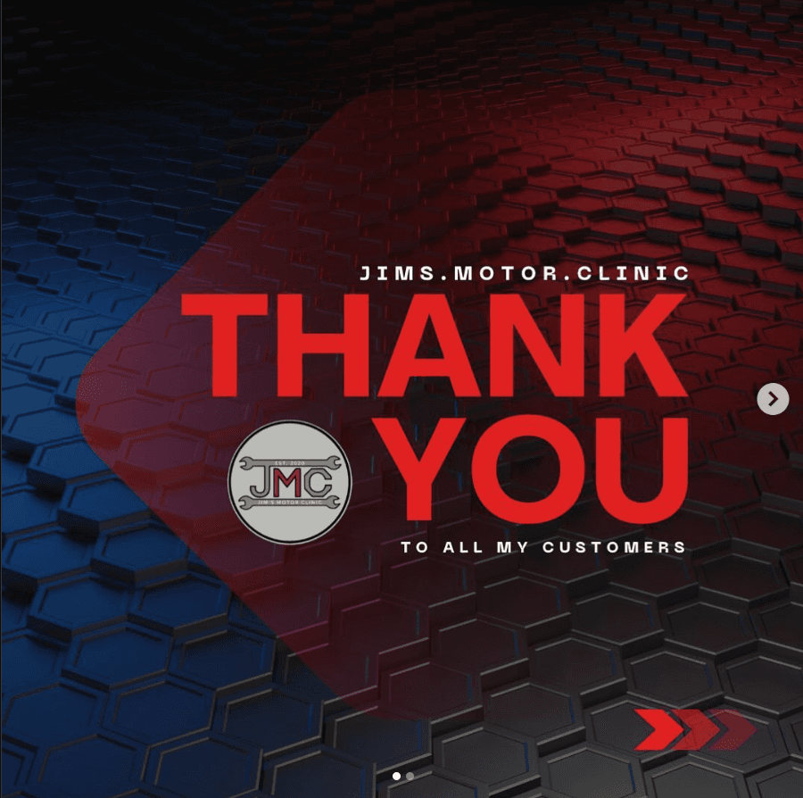 Social post — Jim's Motor Clinic